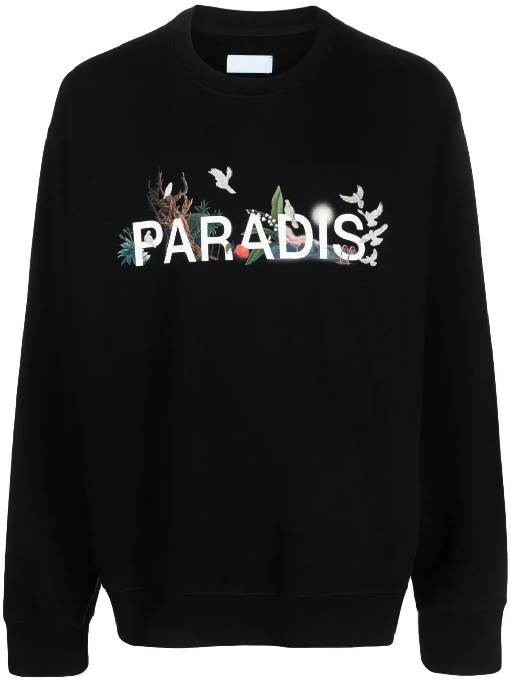 3PARADIS logo print Cotton Sweatshirt Farfetch