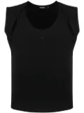 MISBHV layered-design tank top - Black