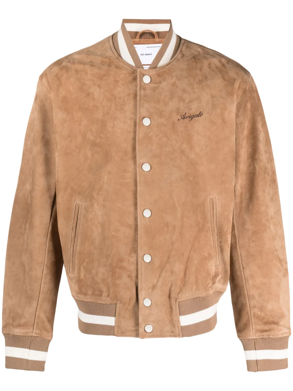 Axel Arigato Honor Suede Bomber Jacket In Neutrals