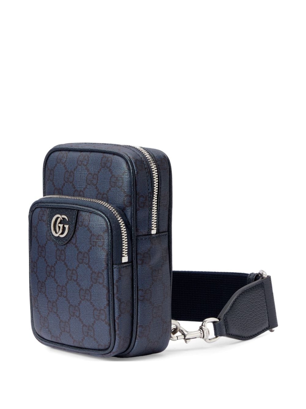 Shop Gucci Mini Ophidia Gg Supreme Messenger Bag In Blue