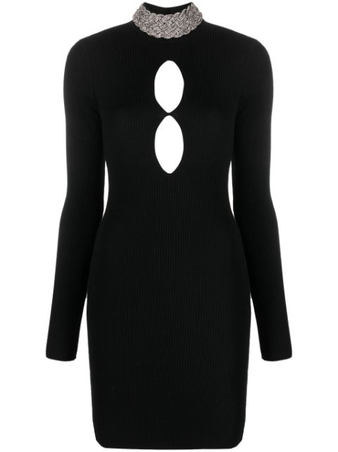 Giuseppe Di Morabito cut-out ribbed-knit minidress