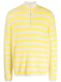 Sunnei bruched-effect striped jumper - Neutrals