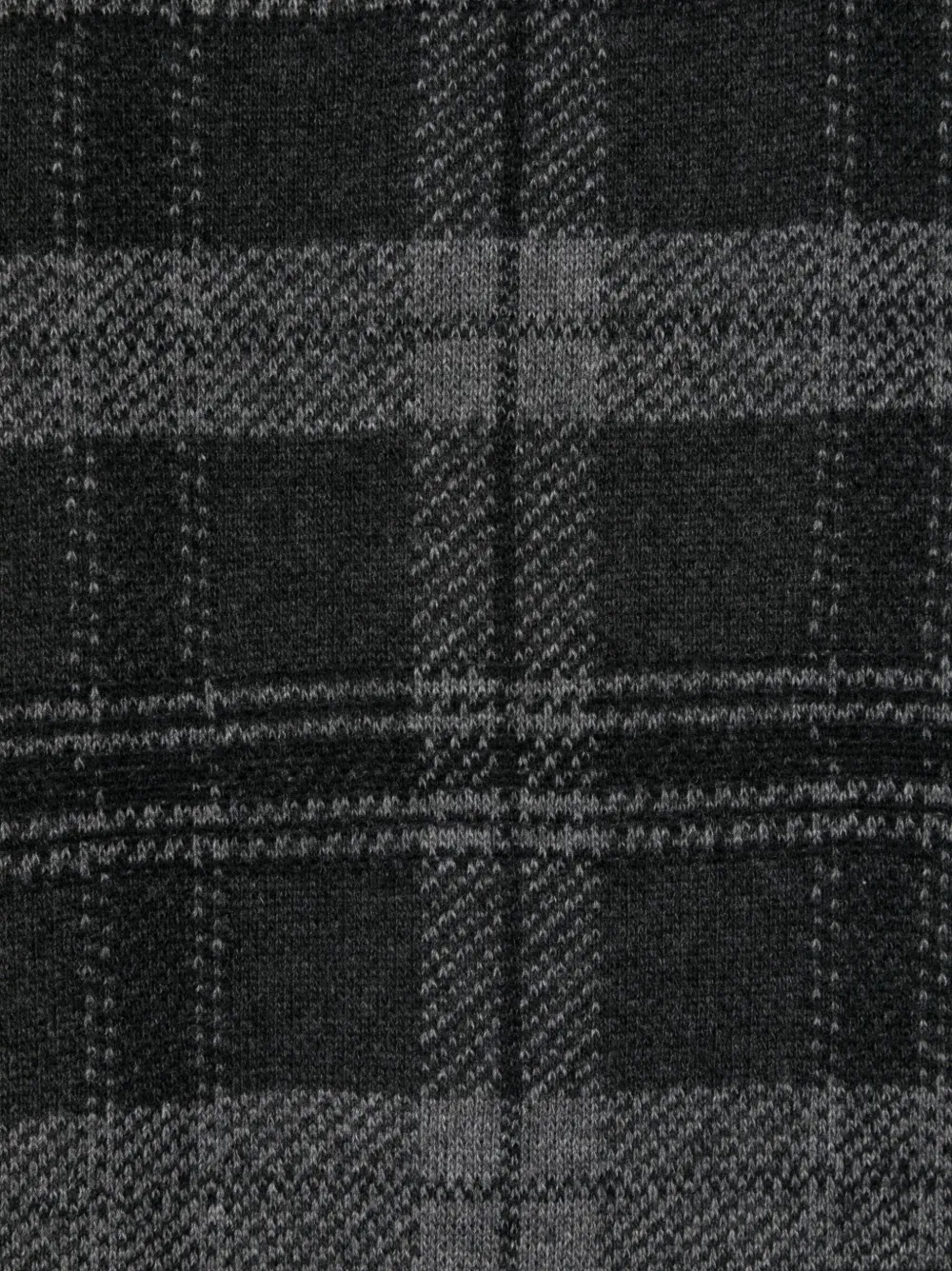 Thom Browne check-pattern knitted scarf - Grijs