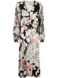 TWINSET floral-print V-neck midi dress - Pink