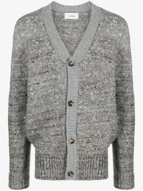 Lardini cardigan à bords nervurés