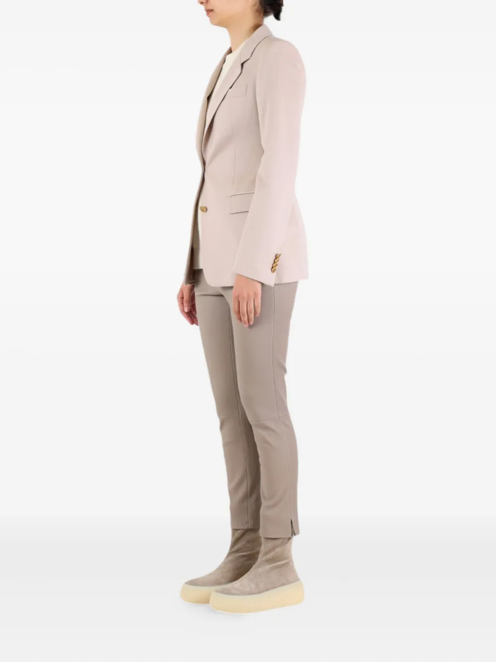 Tagliatore Single-breasted Gold-button Jacket In Neutral