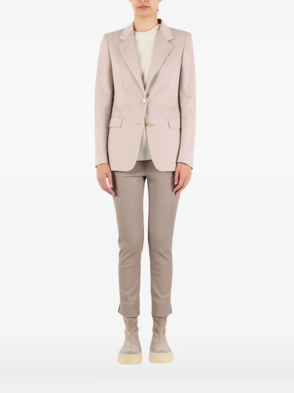 Tagliatore Single-breasted Gold-button Jacket In Neutral