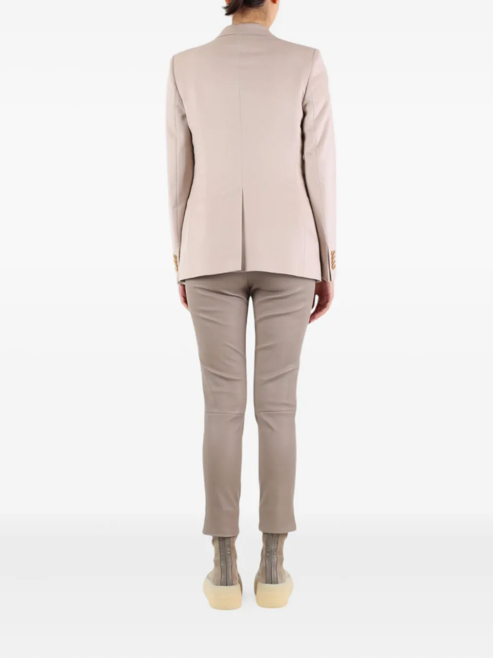 Tagliatore Single-breasted Gold-button Jacket In Neutral