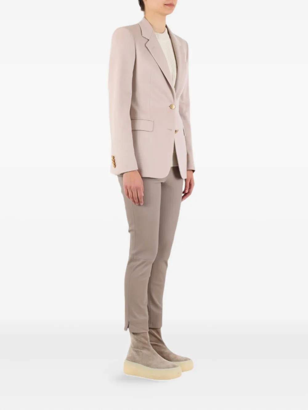 Tagliatore Single-breasted Gold-button Jacket In Neutral