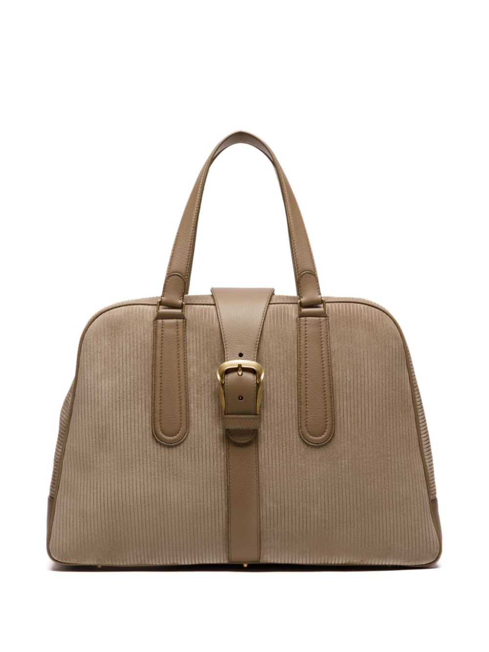 Bally Bowling Suede Tote Bag In Brown