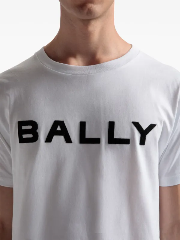 Bally logo-print Organic Cotton T-shirt | White | FARFETCH TR
