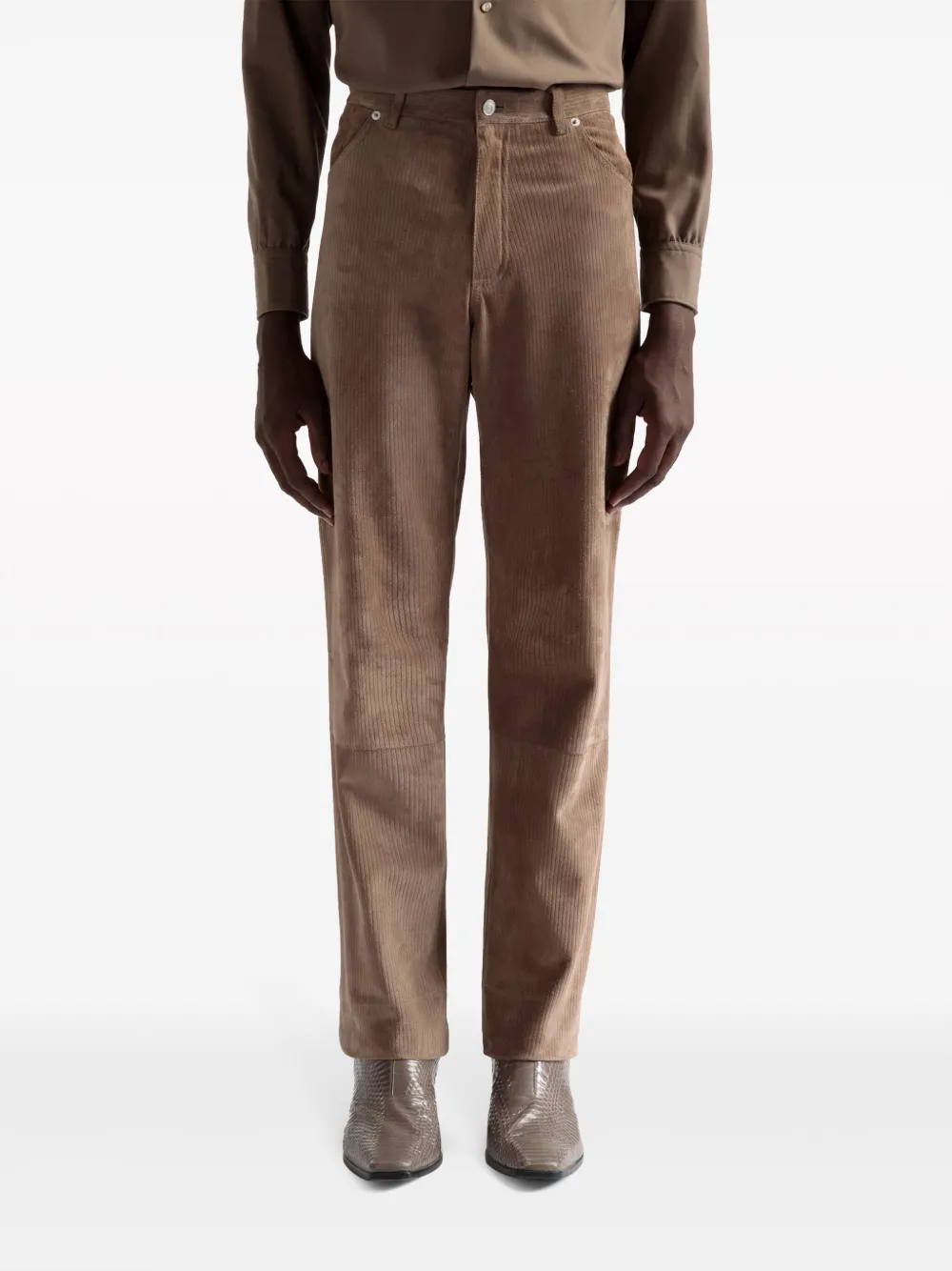 Bally Ribfluwelen broek Bruin