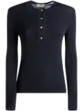 Bally ribbed-knit wool jumper - Blue