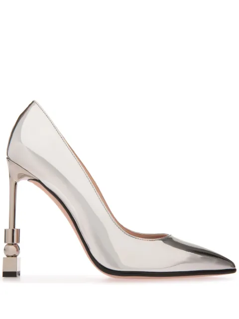 Bally Block 105mm metallic pumps