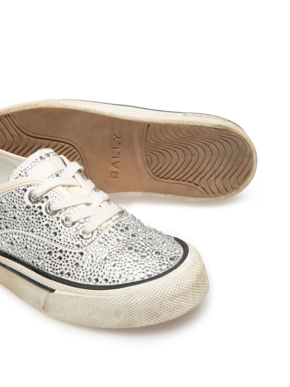 Bally Sneakers met glitters Beige