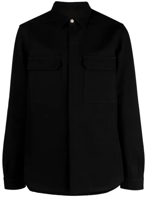 Rick Owens chemise en coton à manches longues