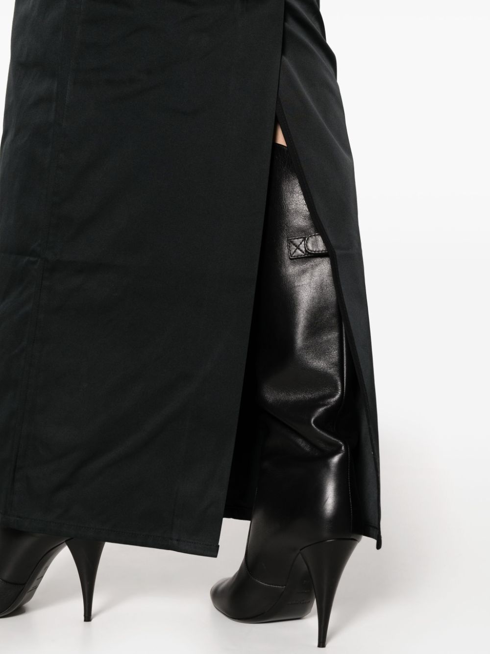Shop Ludovic De Saint Sernin Wool-blend Maxi Skirt In Black