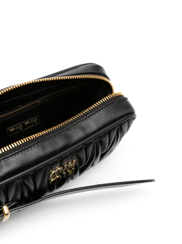 【MIU MIU】QUILTED NAPPA CLUTCH Miu Miu Matelassé Nappa Clutch Bag | Black | FARFETCH