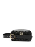 Miu Miu matelassé nappa clutch bag - Black