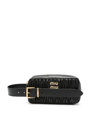 miu miu ブラック キルティング クラッチバッグ miu miu キルティング クラッチバッグ 黒 チェーンストラップ