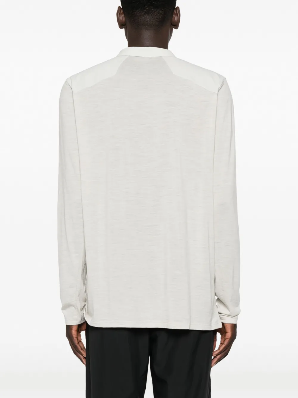 Veilance Mélange-effect Wool-blend Polo Shirt In Grey
