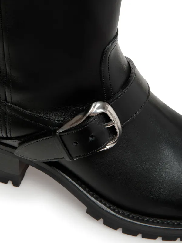 Leather calf boots on sale sale