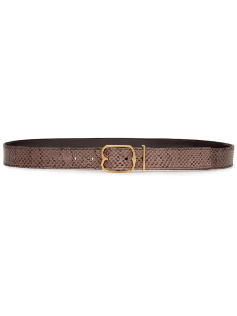 Bally Emblem crocodile-embossed belt