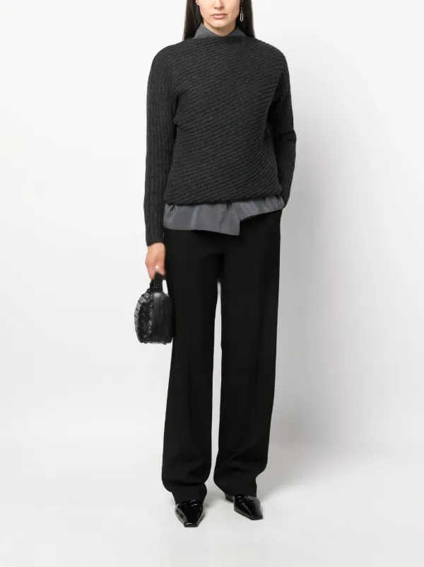 Boat neck wool jumper hotsell