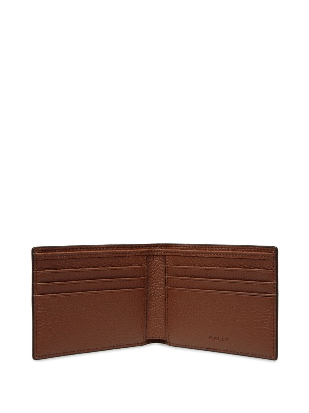 Shop Bally Striped-edge Bi-fold Wallet In Brown