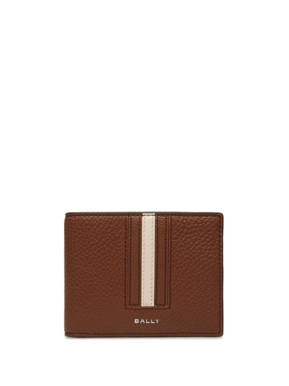 striped-edge bi-fold wallet