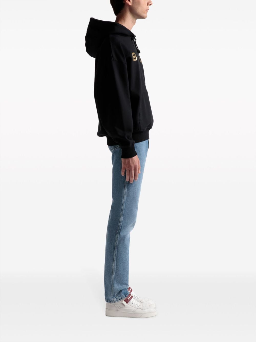 Bally Hoodie met metallic-logo Zwart