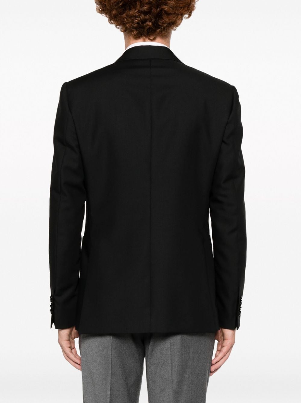 Shop Lardini Single-breasted Tailored Blazer In Black