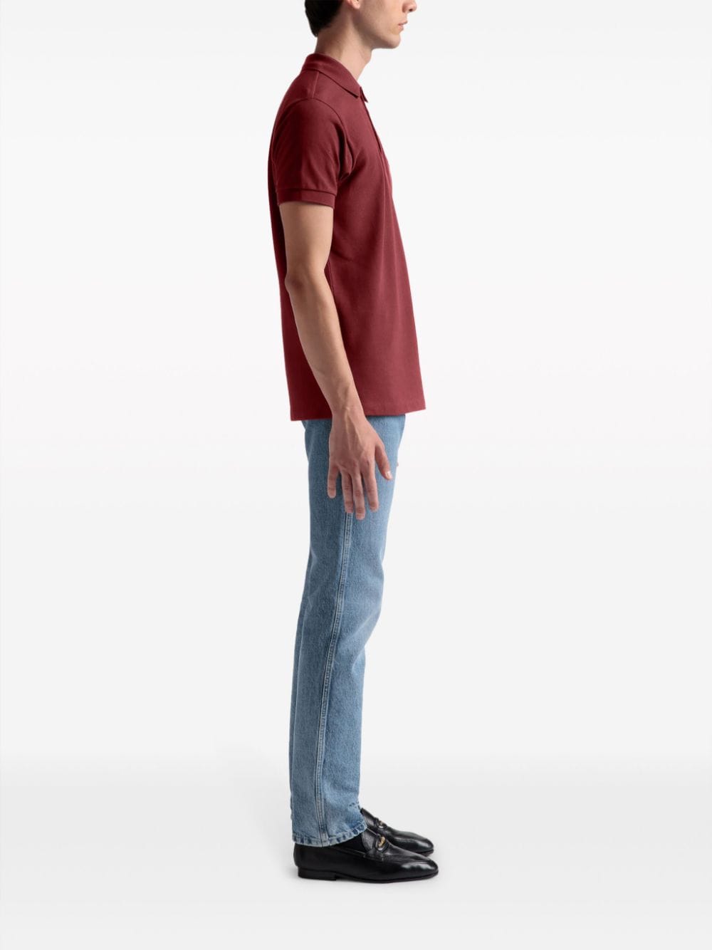 Shop Bally Logo-embroidered Cotton Polo Shirt In Red