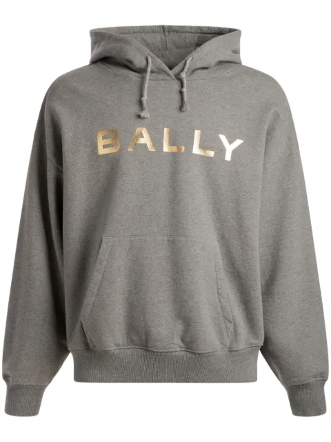 Bally logo-print organic cotton-blend hoodie