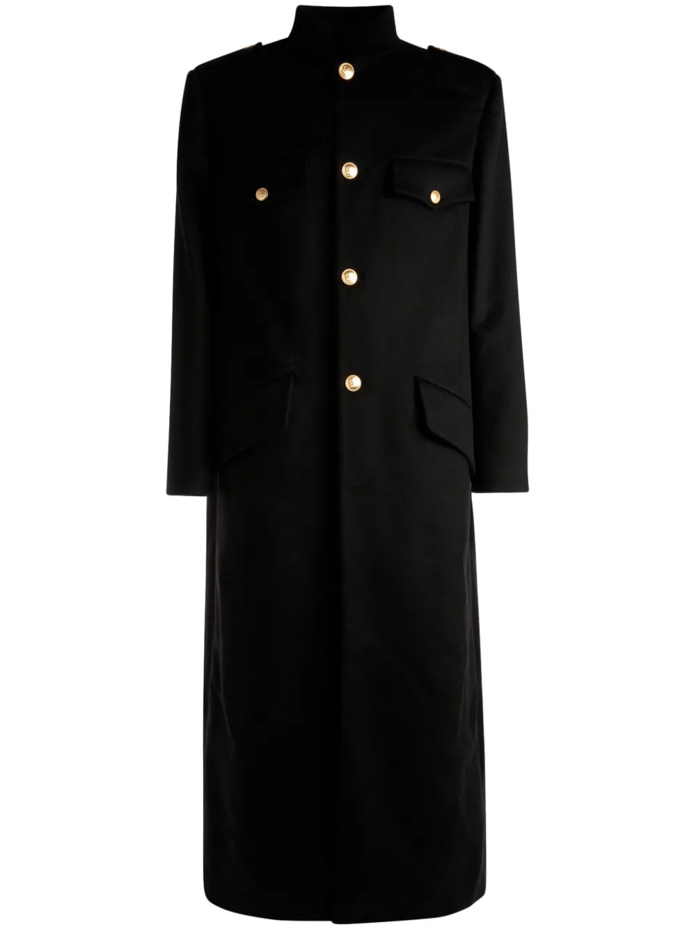 Bally single-breasted wool maxi coat | Black | Image 1