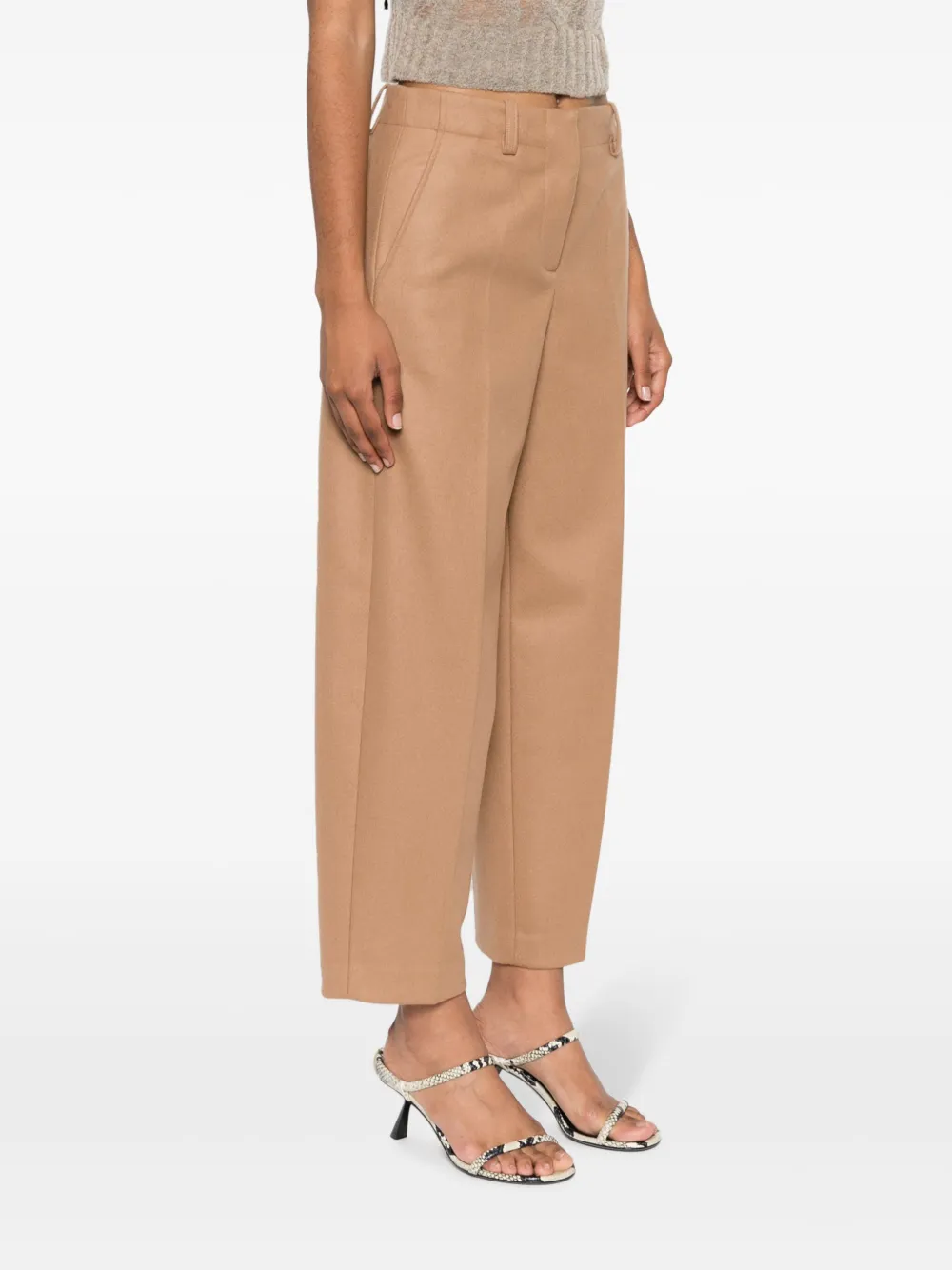  Erika Cavallini Pressed-crease Gabardine Trousers - Neutrals 