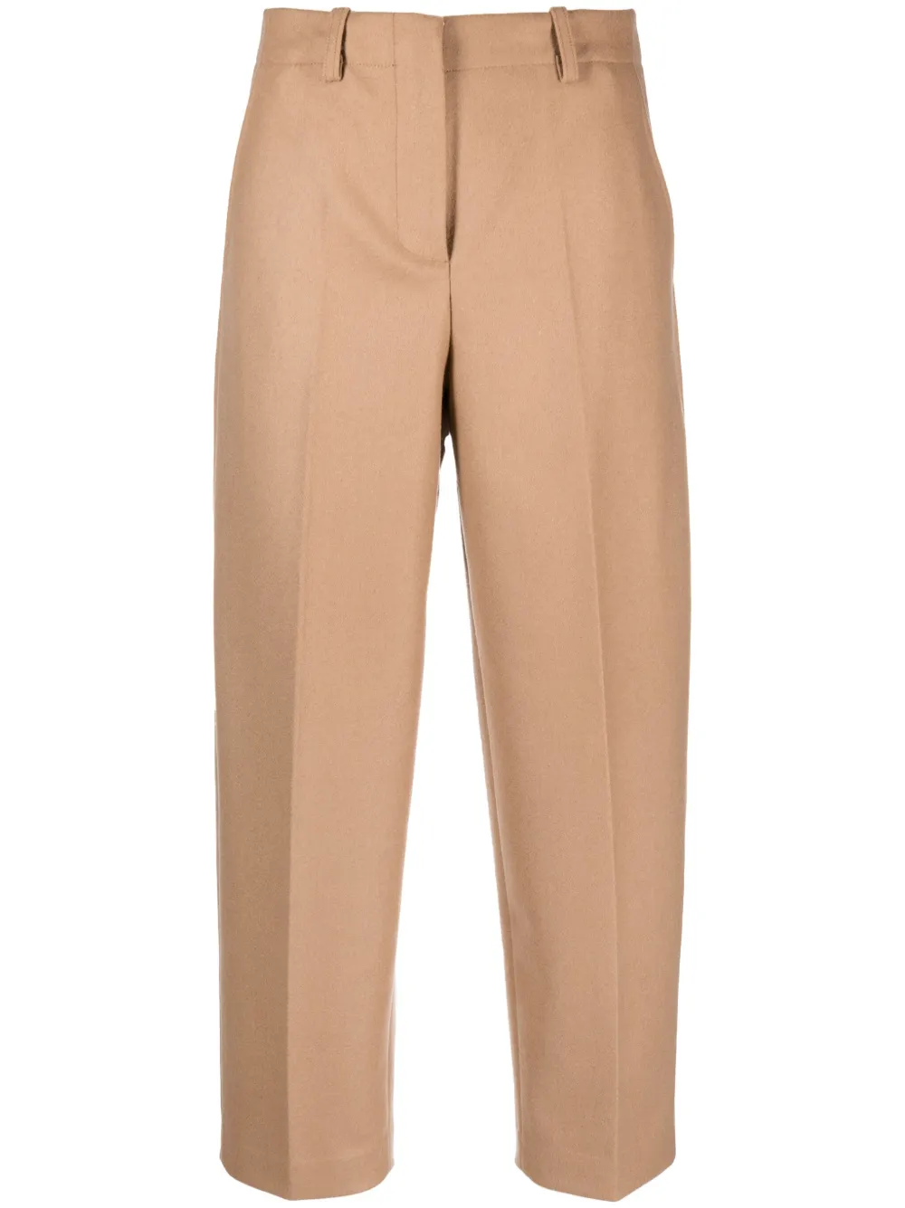 Erika Cavallini pressed-crease gabardine trousers - Toni neutri