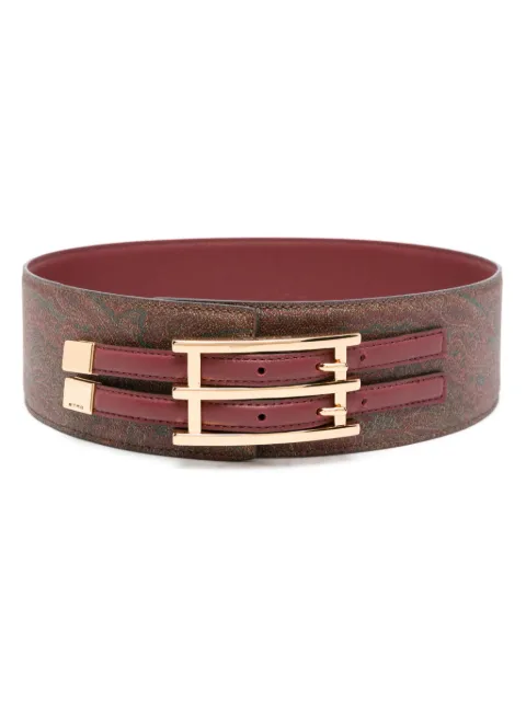 ETRO paisley-print leather belt