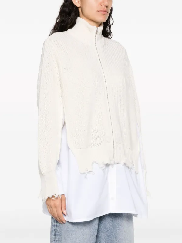 MM6 Maison Margiela distressed-finish shirt-underlayer