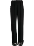 V:PM ATELIER Cosmo crystal-embellished straight-leg trousers - Black