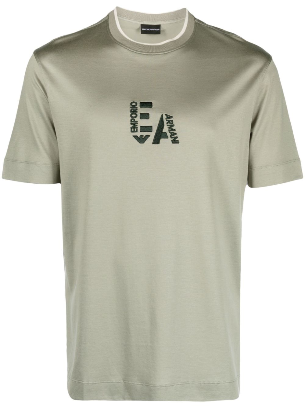 Emporio Armani T-shirt met geborduurd logo Groen