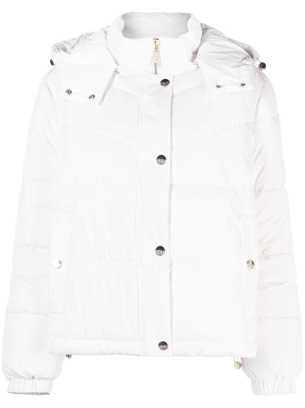 Liu •jo Detachable Hood Puffer Jacket In White