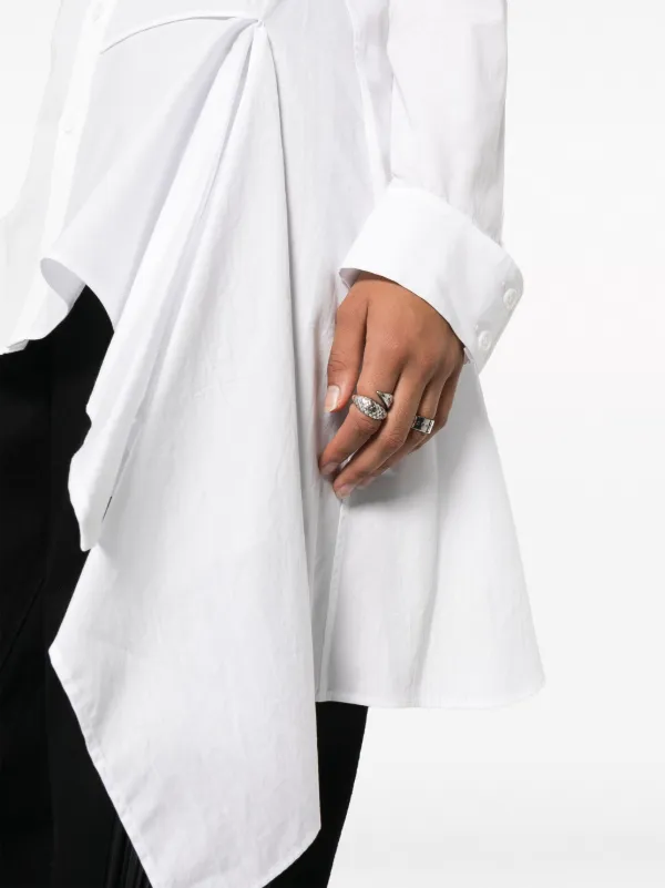 Yohji Yamamoto アシンメトリー シャツ | ホワイト | FARFETCH JP