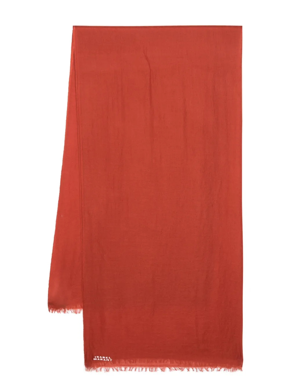 ISABEL MARANT JACQUARD-LOGO CASHMERE SCARF