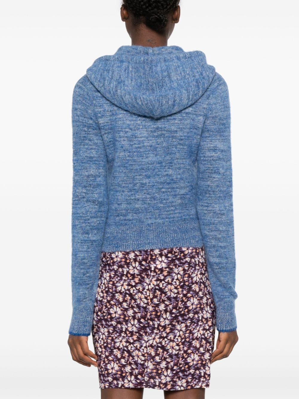 Shop Marant Etoile Zip-up Hooded Jacket In Blue