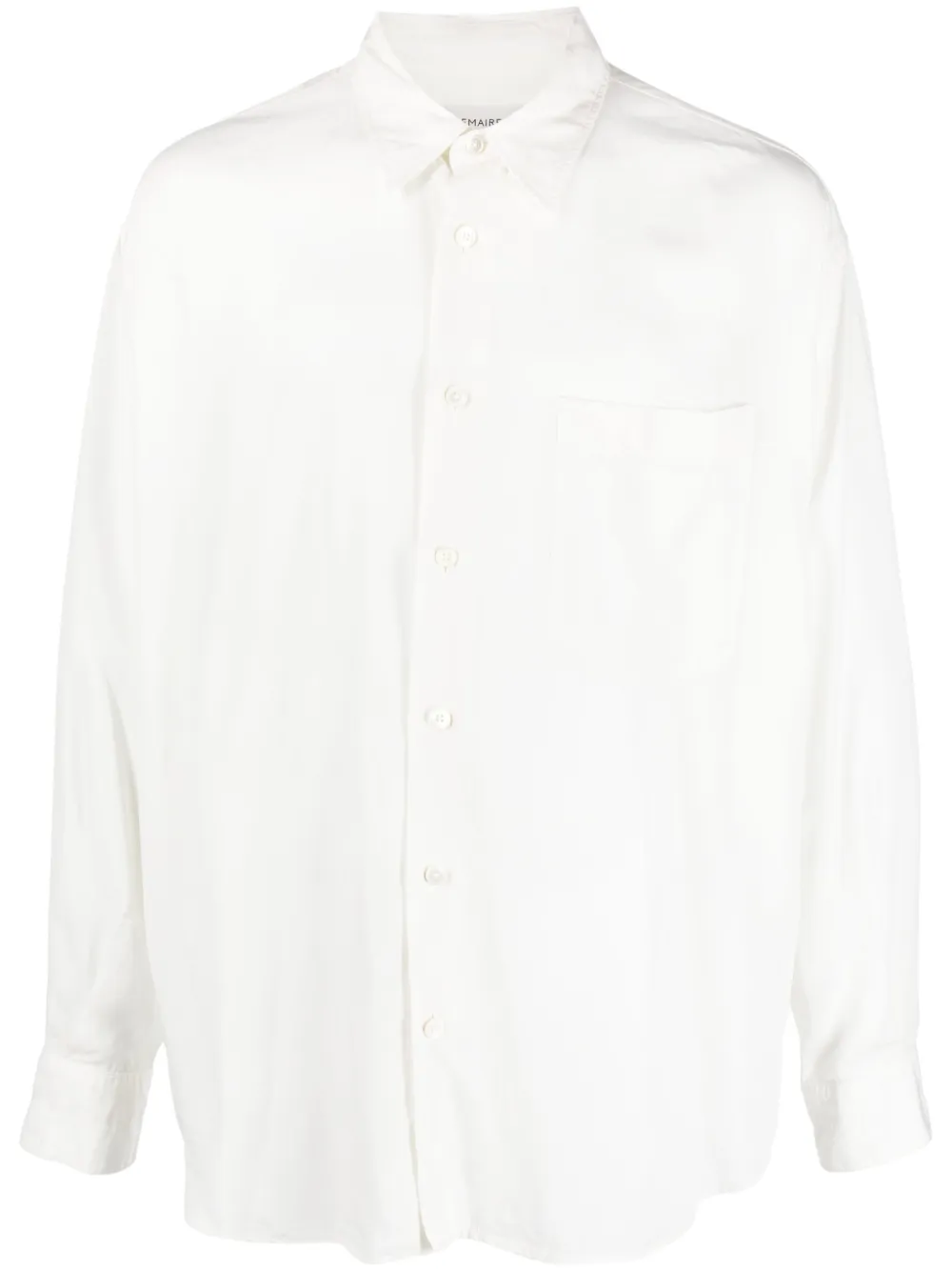 Lemaire lyocell-satin shirt Wit