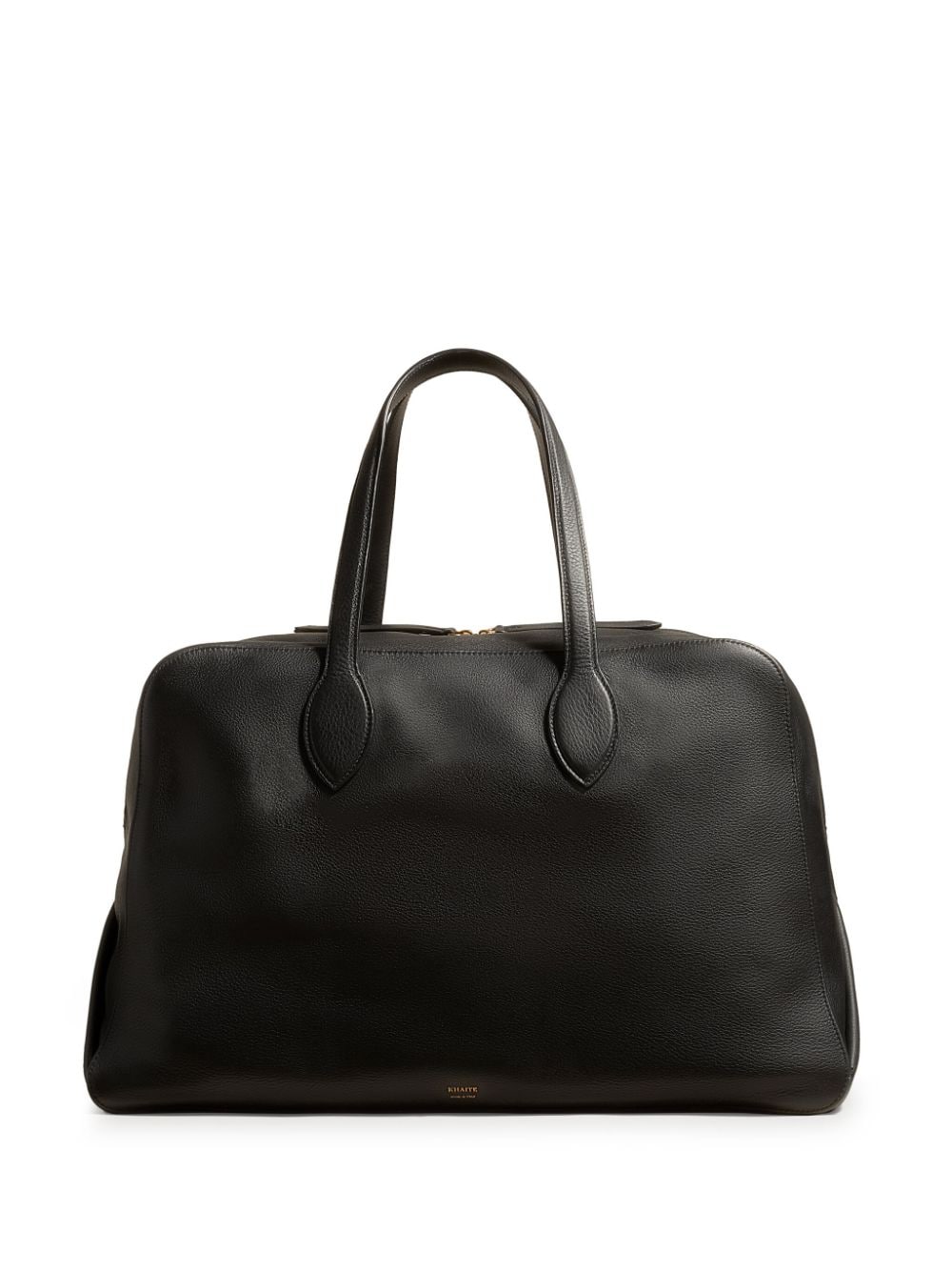 Khaite Large Maeve Leather Weekender Bag In Black