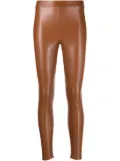 Michael Michael Kors ankle-zip faux-leather leggings - Brown