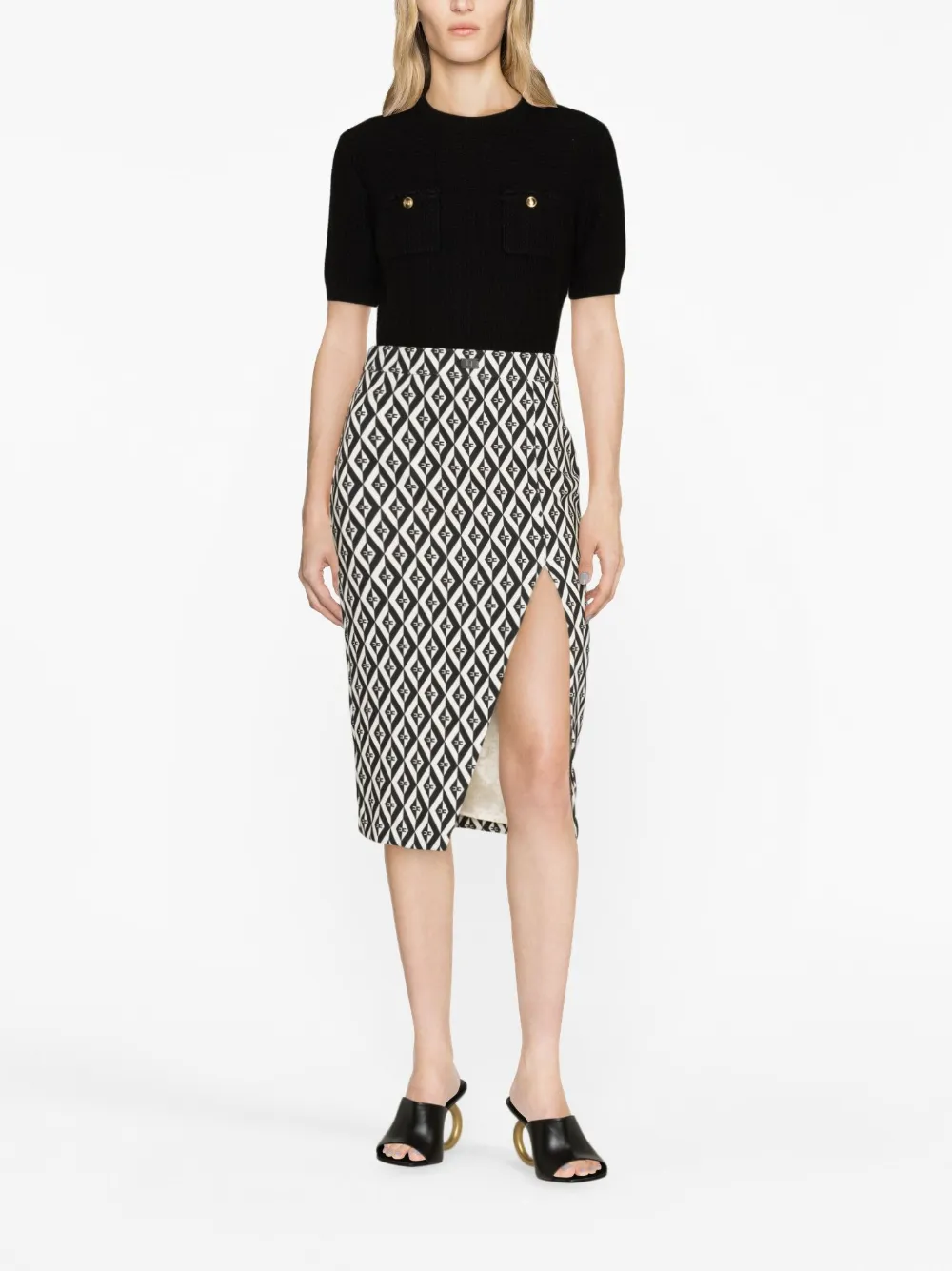 Elisabetta Franchi Cropped top - Zwart