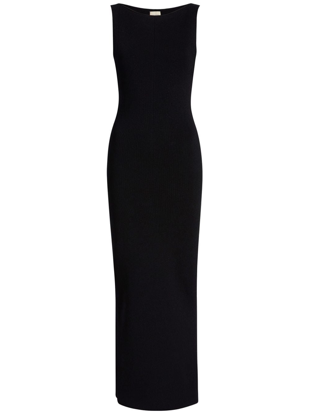 Shop Khaite The Evelyn Maxi Dress In Black